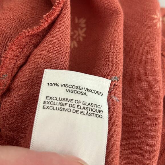 Lucky Brand Women's Ruffle Square Neck Cropped Floral Top L Large New - Picture 11 of 12